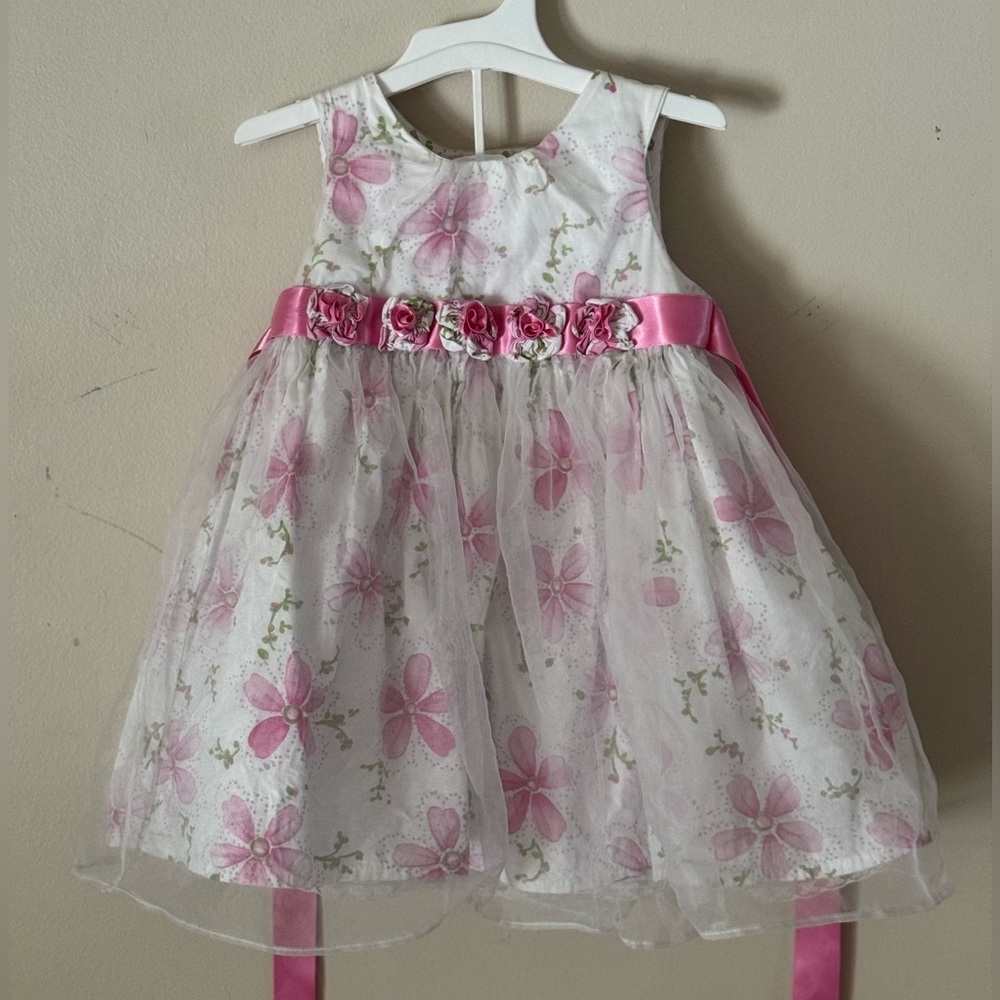 12mo girls cotton dress for spring/summer/easter